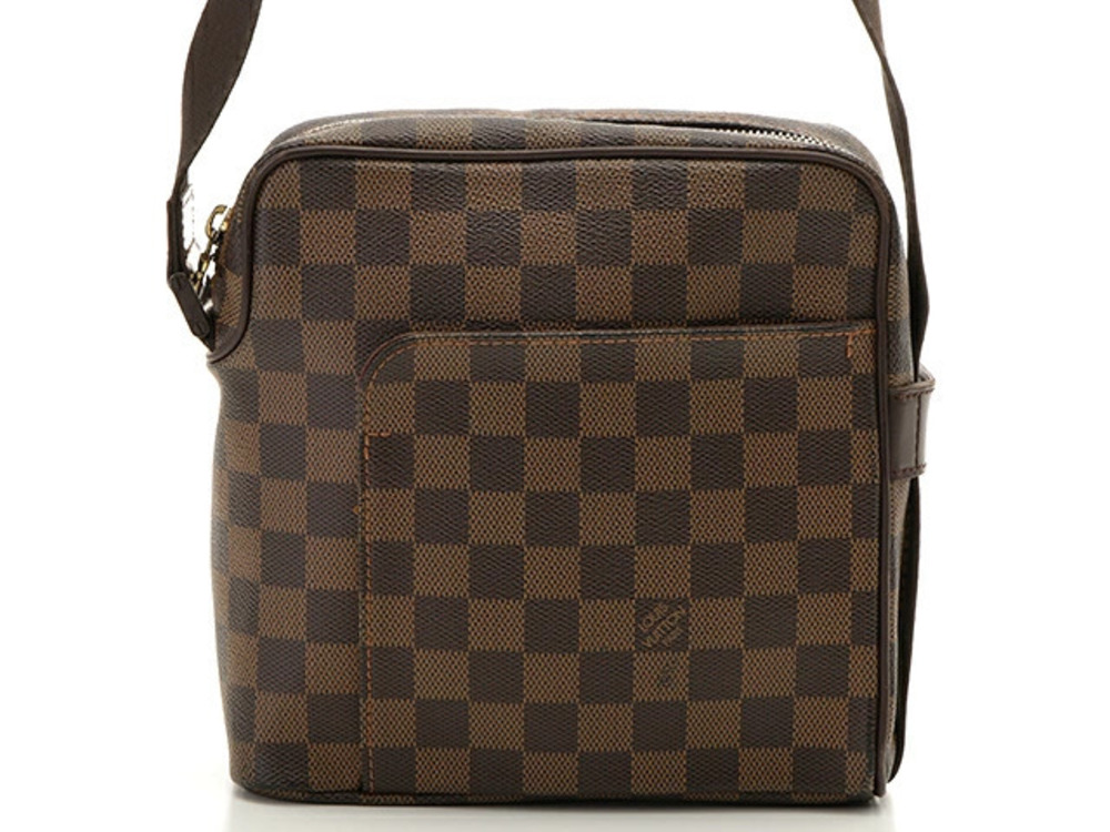 LOUIS VUITTON Olaf Shoulder Bag Damier Ebene Brown